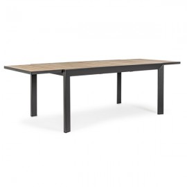 Tavolo rettangolare allungabile da esterno 160-240x100 cm legno e alluminio Delmar Bizzotto