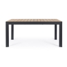 Tavolo rettangolare allungabile da esterno 160-240x100 cm legno e alluminio Delmar Bizzotto