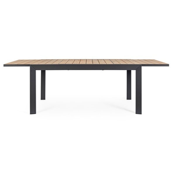 Tavolo rettangolare allungabile da esterno 160-240x100 cm legno e alluminio Delmar Bizzotto