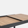 Tavolo rettangolare allungabile da esterno 160-240x100 cm legno e alluminio Delmar Bizzotto
