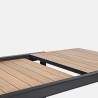 Tavolo rettangolare allungabile da esterno 160-240x100 cm legno e alluminio Delmar Bizzotto