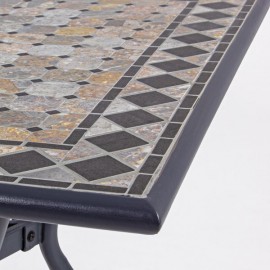 Tavolo rettangolare da esterno in acciaio con mosaico in ceramica 200x100 cm Berkley