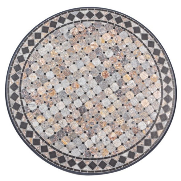 Tavolo rotondo in ferro con mosaico in ceramica Ø 120 cm Berkley