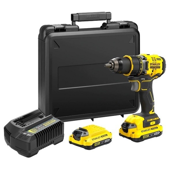 Trapano avvitatore Stanley V20 batterie 2x2Ah luce LED