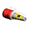 Tubo multistrato 16x2 con coibentazione termica 6 mm Giacomini R999IY220 rotolo 50 mt rosso