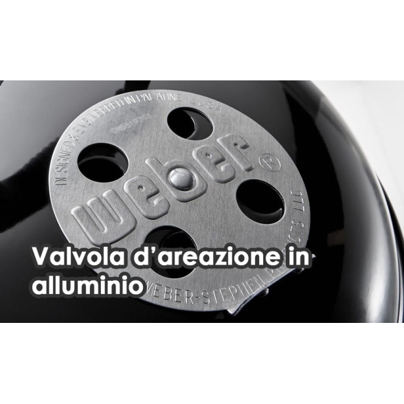 Weber Compact 47 Cm Barbecue A Carbone Kettle Grill Nero Tondo