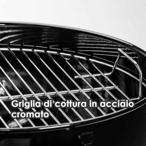 Weber Compact 47 Cm Barbecue A Carbone Kettle Grill Nero Tondo
