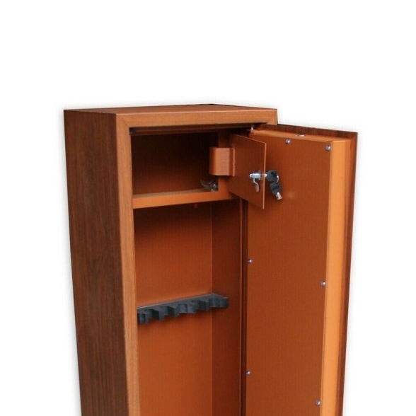 Armadio Portafucili Effetto Legno Utilia Fuciliera 4 Posti Con Tesoretto
