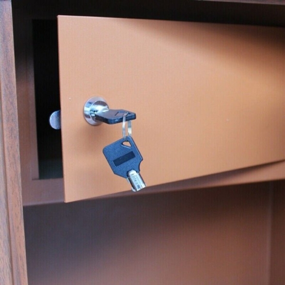 Armadio Portafucili Effetto Legno Utilia Fuciliera 4 Posti Con Tesoretto