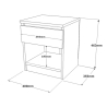 Comodino Effetto Legno 1 Cassetto E Vano A Giorno 40x35x46 Luvio