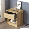 Comodino Effetto Legno 1 Cassetto E Vano A Giorno 40x35x46 Luvio