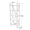 Libreria Industrial 5 Ripiani In Ferro E Legno 69x39x180H Elena