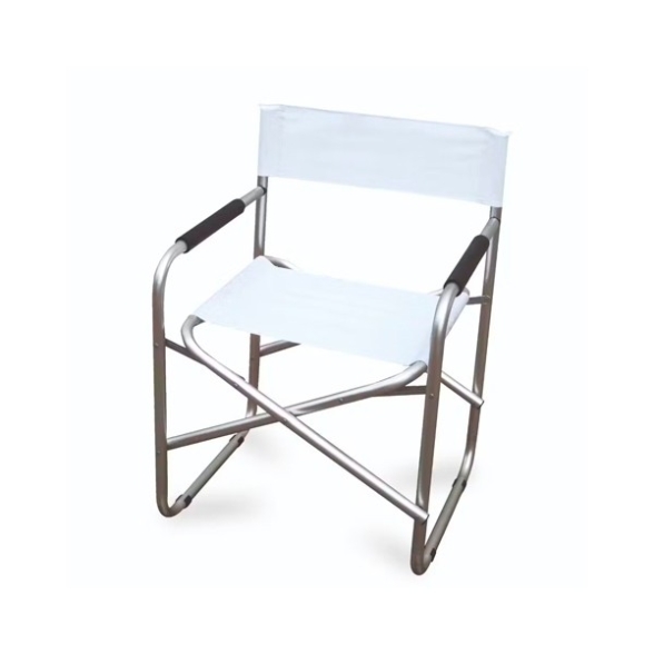 Sedia Regista In Alluminio E Textilene Bianco Playa - Set 2 Pezzi