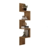 Mensola Angolare Libreria A Parete Sospesa 22x22x117 Effetto Legno Rovere Kos