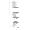 Mensola Angolare Libreria A Parete Sospesa 22x22x117 Effetto Legno Rovere Kos