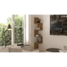 Mensola Angolare Libreria A Parete Sospesa 22x22x117 Effetto Legno Rovere Kos