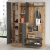 Mobile Ingresso Con Scarpiera E Specchio Rovere E Antracite Wisdom