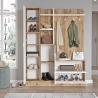 Mobile Ingresso Con Scarpiera E Specchio Rovere E Bianco Wisdom