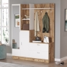 Mobile Ingresso Con Scarpiera E Specchio Rovere E Bianco Wisdom