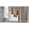 Mobile Ingresso Con Scarpiera E Specchio Rovere E Bianco Wisdom