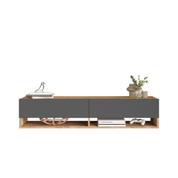 Mobile Tv Sospeso 140x32x30 Rovere E Antracite Evolution