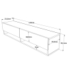 Mobile Tv Sospeso 140x32x30 Rovere E Bianco Evolution