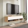 Mobile Tv Sospeso 140x32x30 Rovere E Bianco Evolution