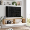 Mobile Tv Sospeso 140x32x30 Rovere E Bianco Future