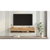 Mobile Tv Sospeso 140x32x30 Effetto Legno Rovere Evolution