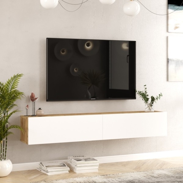 Mobile Tv Sospeso 180x32x30 Rovere E Antracite Future