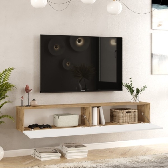 Mobile Tv Sospeso 180x32x30 Rovere E Antracite Future