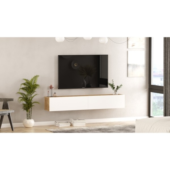 Mobile Tv Sospeso 180x32x30 Rovere E Antracite Future