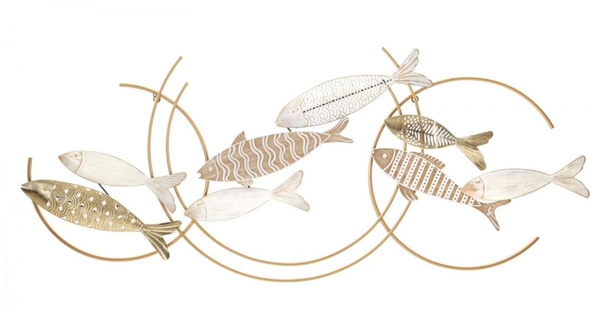 Pannello decorativo con design pesci 142,9x5x61,6 cm Fishy Move