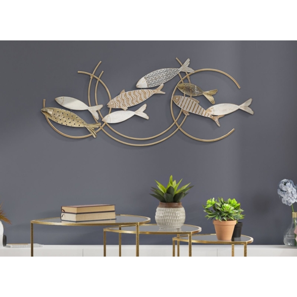 Pannello decorativo con design pesci 142,9x5x61,6 cm Fishy Move