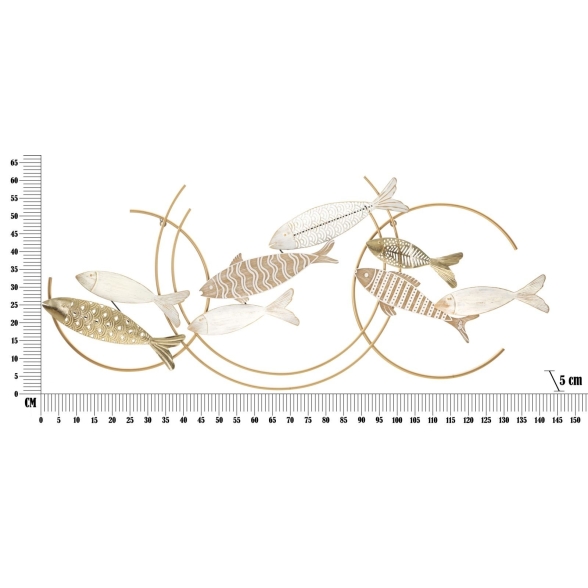 Pannello decorativo con design pesci 142,9x5x61,6 cm Fishy Move