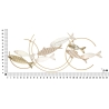 Pannello decorativo con design pesci 142,9x5x61,6 cm Fishy Move