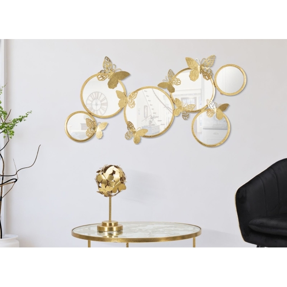 Pannello decorativo da muro 89,5x4,5x45,5 cm Butterfly Mirror