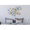 Pannello decorativo da muro con design a farfalle 132X3,5X95,5 cm Butterflies oro/celeste