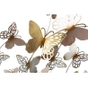 Pannello decorativo da muro con design a farfalle 132X3,5X95,5 cm Butterflies oro/rosa