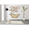 Pannello decorativo da muro con design a farfalle 132X3,5X95,5 cm Butterflies oro/rosa