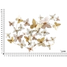 Pannello decorativo da muro con design a farfalle 132X3,5X95,5 cm Butterflies oro/rosa