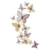 Pannello decorativo da muro con design a farfalle 59,5X4X111,5 cm Butterflies oro/bordeaux