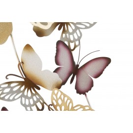 Pannello decorativo da muro con design a farfalle 59,5X4X111,5 cm Butterflies oro/bordeaux
