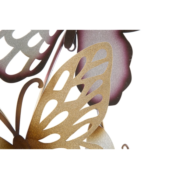 Pannello decorativo da muro con design a farfalle 59,5X4X111,5 cm Butterflies oro/bordeaux