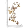 Pannello decorativo da muro con design a farfalle 59,5X4X111,5 cm Butterflies oro/rosa