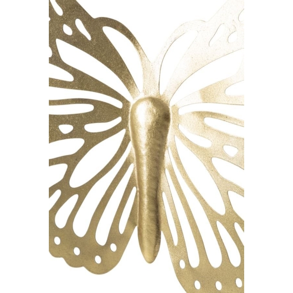 Pannello decorativo Farfalla da muro 43x2x35 cm gold