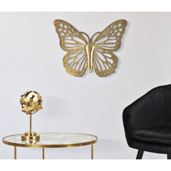 Pannello decorativo Farfalla da muro 43x2x35 cm gold