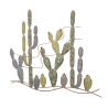 Pannello decorativo in ferro disegno Cactus 90x64x2,5 cm multicolor