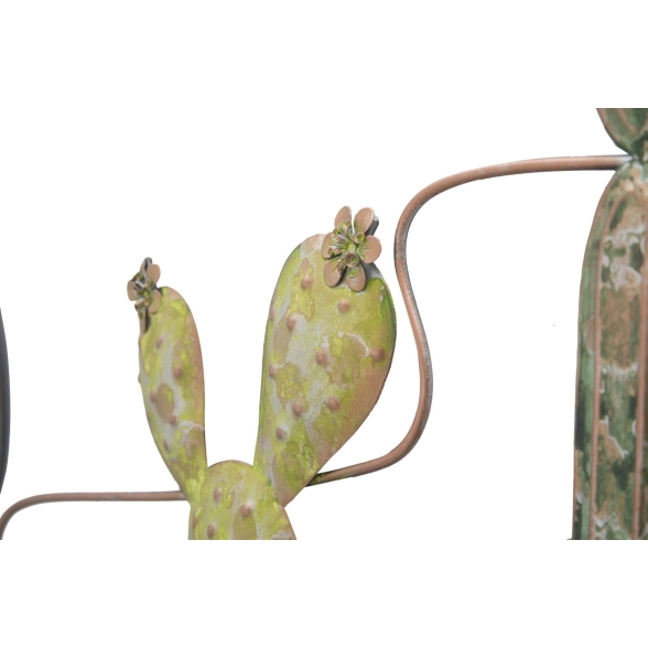 Pannello decorativo in ferro disegno Cactus 90x64x2,5 cm multicolor