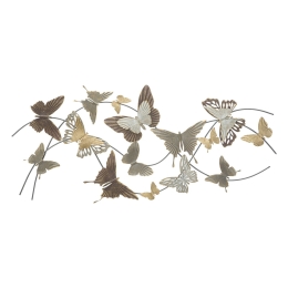 Pannello decorativo in ferro trama farfalle 118x3x52 cm Butterfly